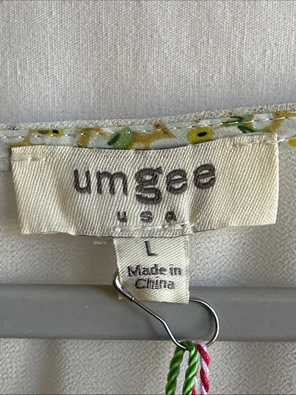Umgee floral print puffed sleeve mini dress, size L - Picture 10 of 11